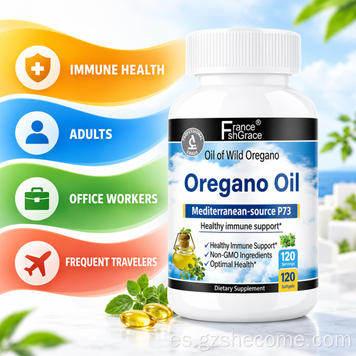 Shecome Aceite de orégano Cápsulas blandas Apoyo antioxidante inmunológico